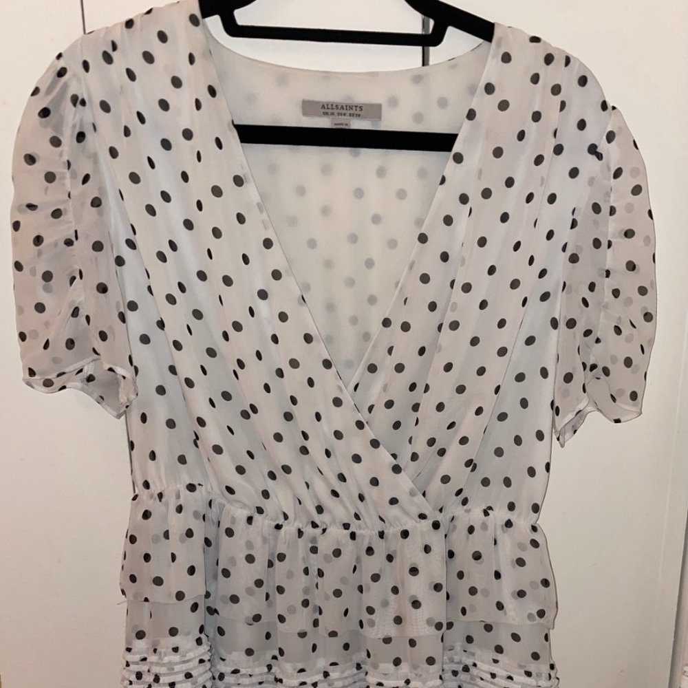 ALLSAINTS ‘ILIA’ POLKA DOT DRESS